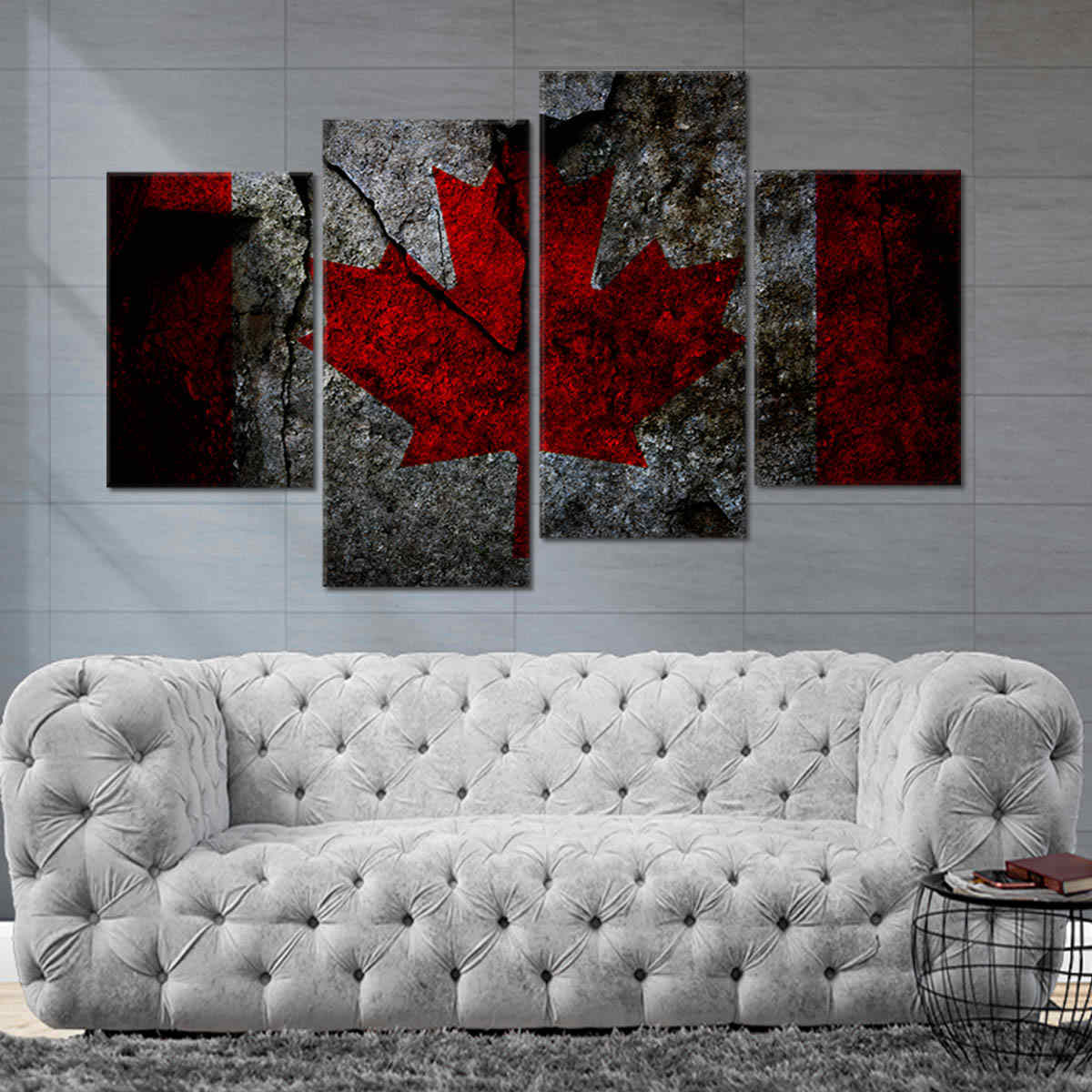 Grunge Canadian Flag Wall Art-Stunning Canvas Prints