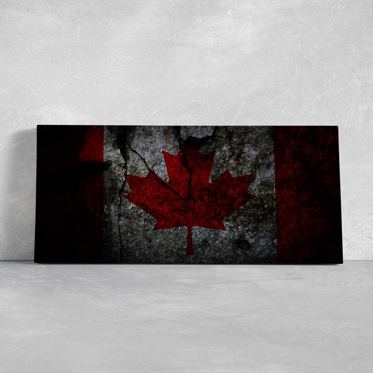 Grunge Canadian Flag Wall Art-Stunning Canvas Prints