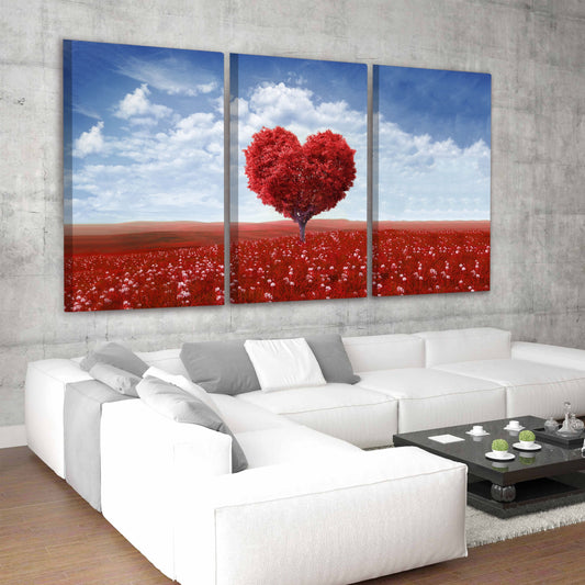 Heart Tree Meadow Wall Art Canvas-Stunning Canvas Prints