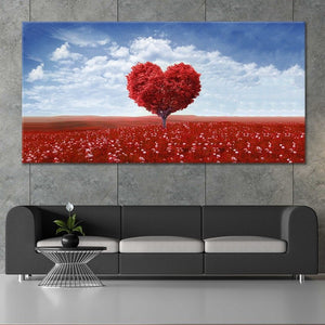 Heart Tree Meadow Wall Art Canvas-Stunning Canvas Prints