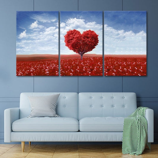 Heart Tree Meadow Wall Art Canvas-Stunning Canvas Prints