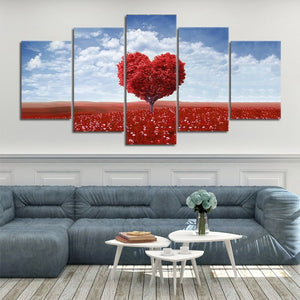 Heart Tree Meadow Wall Art Canvas-Stunning Canvas Prints