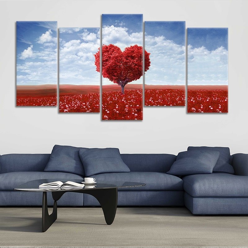 Heart Tree Meadow Wall Art Canvas-Stunning Canvas Prints