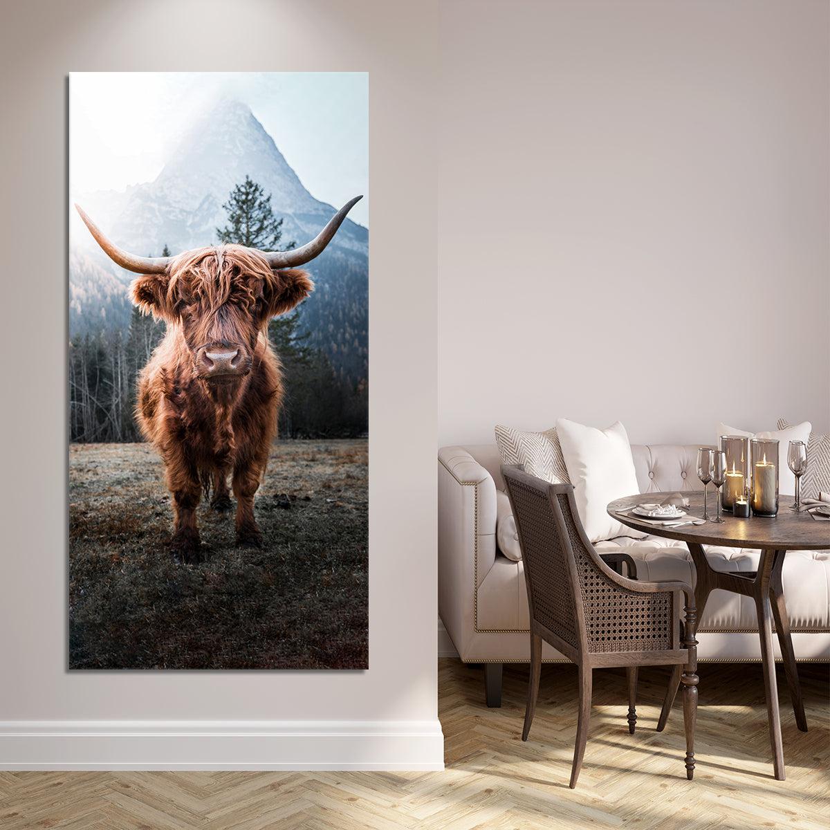 Hairy Highland Cow Wall Art Canvas-Stunning Canvas Prints