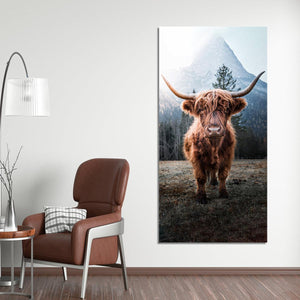 Hairy Highland Cow Wall Art Canvas-Stunning Canvas Prints