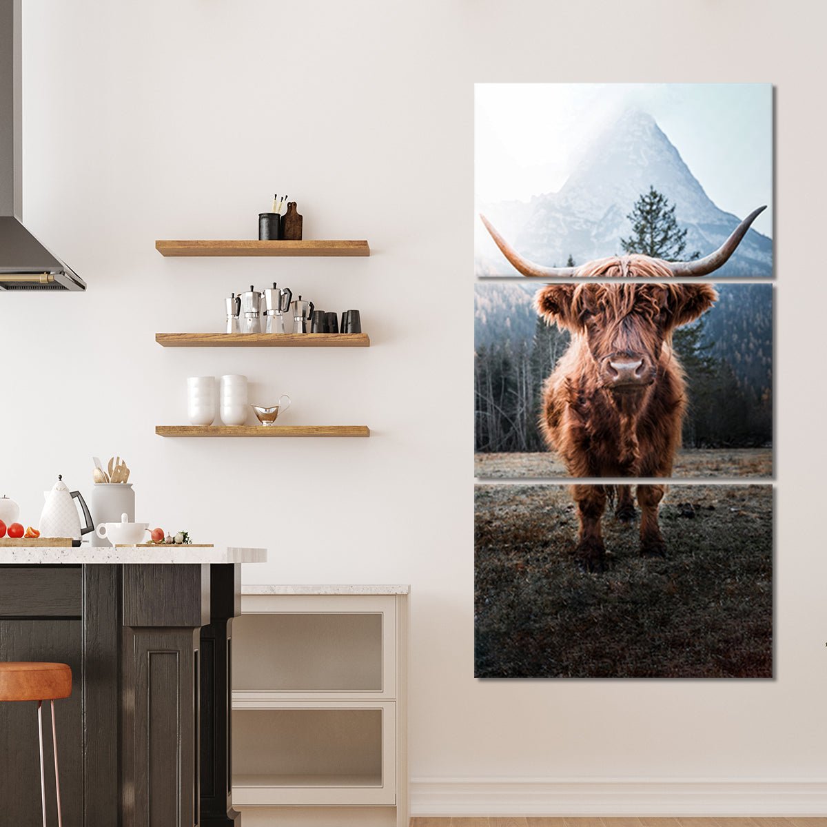 Hairy Highland Cow Wall Art Canvas-Stunning Canvas Prints