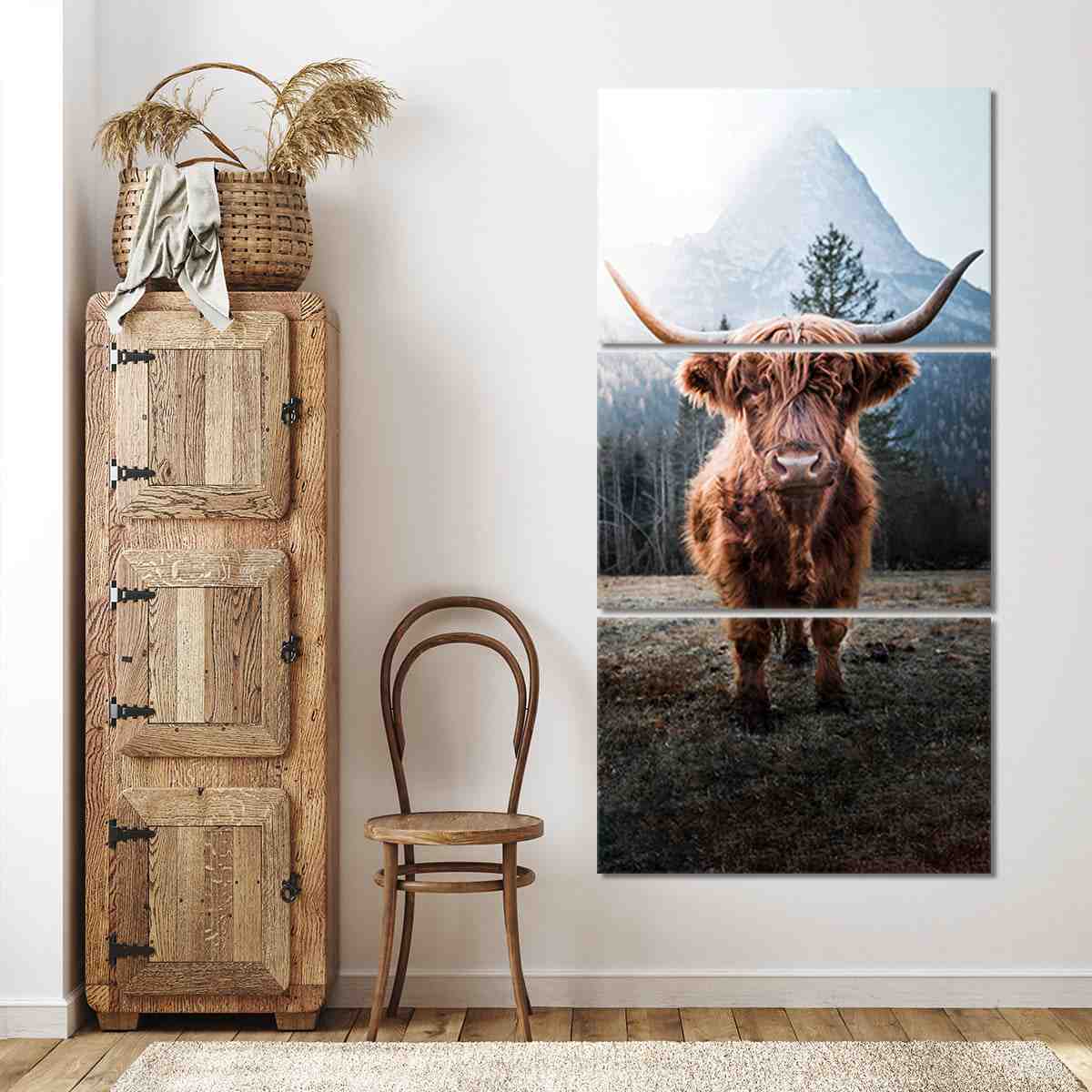 Hairy Highland Cow Wall Art Canvas-Stunning Canvas Prints