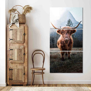 Hairy Highland Cow Wall Art Canvas-Stunning Canvas Prints