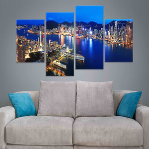 Hong Kong Skyline Wall Art Canvas-Stunning Canvas Prints