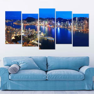 Hong Kong Skyline Wall Art Canvas-Stunning Canvas Prints