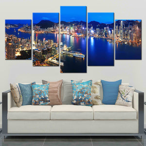 Hong Kong Skyline Wall Art Canvas-Stunning Canvas Prints