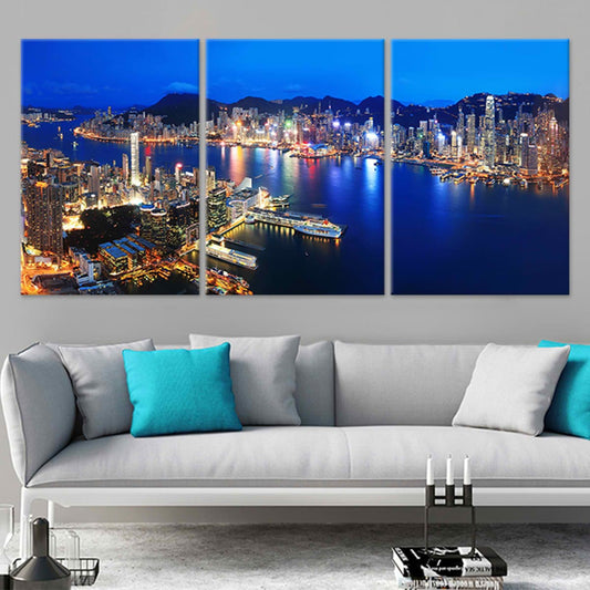 Hong Kong Skyline Wall Art Canvas-Stunning Canvas Prints