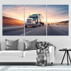 Semi truck Wall Art Canvas Print-Stunning Canvas Prints