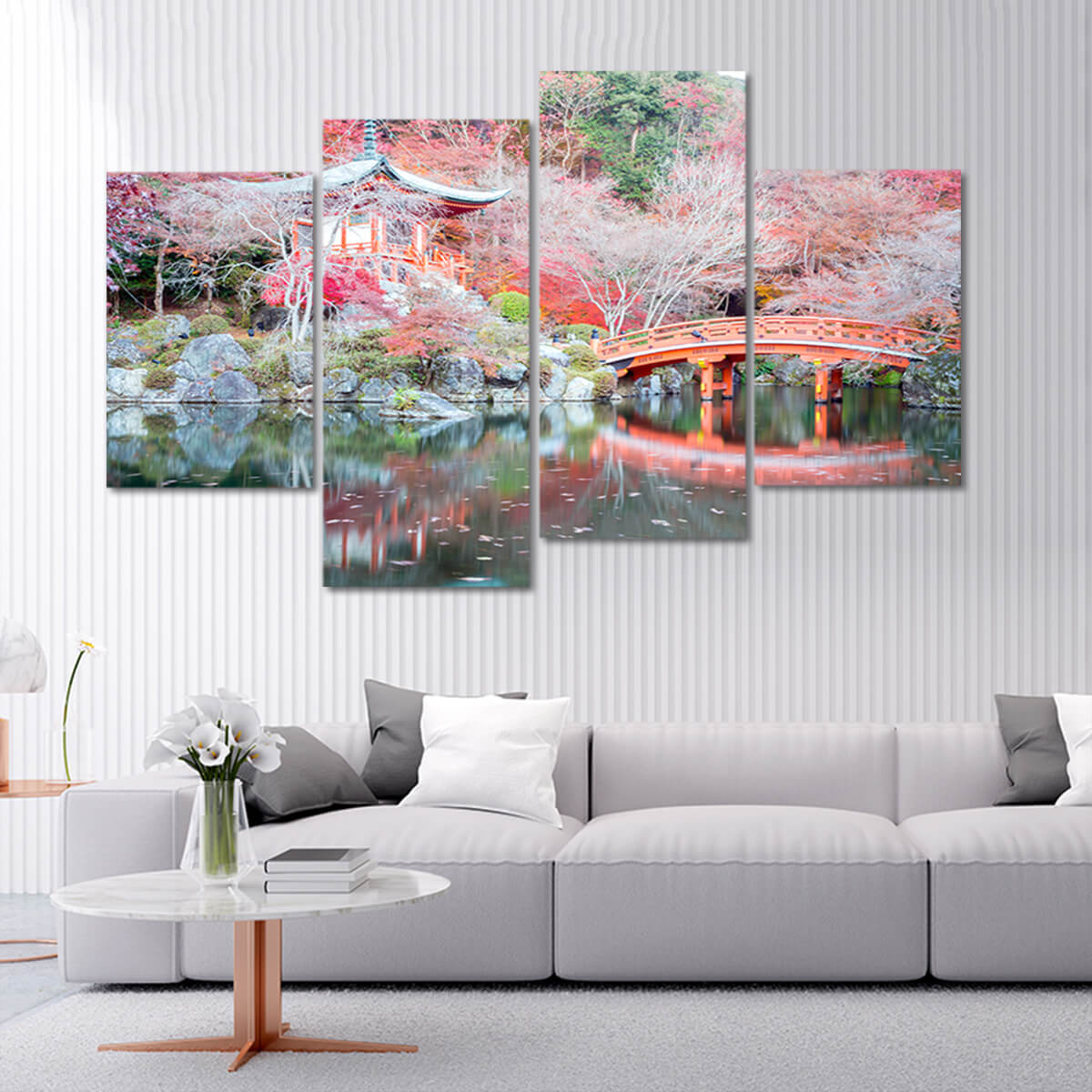 Japanese Garden Bridge Wall Art Canvas-Stunning Canvas Prints