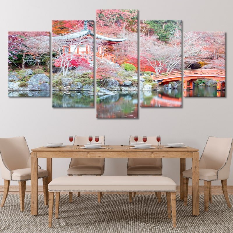 Japanese Garden Bridge Wall Art Canvas-Stunning Canvas Prints