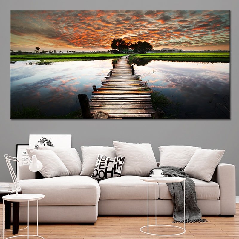 Sunset Dock Wall Art Canvas-Stunning Canvas Prints