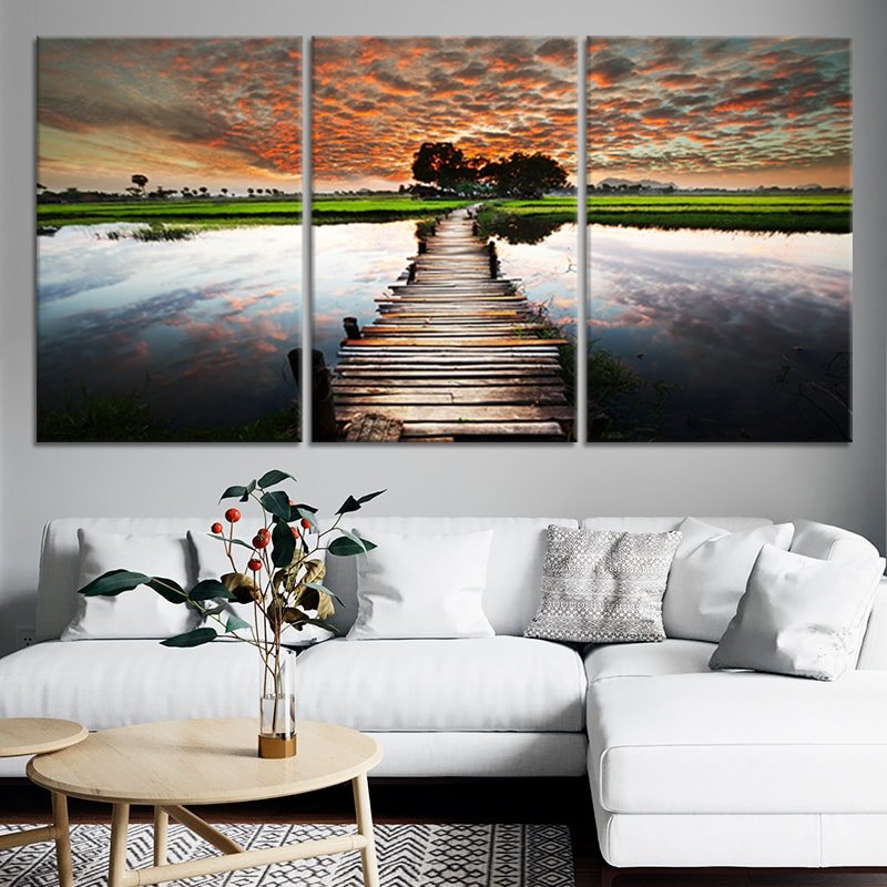 Sunset Dock Wall Art Canvas-Stunning Canvas Prints