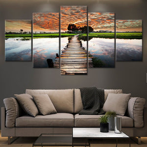 Sunset Dock Wall Art Canvas-Stunning Canvas Prints