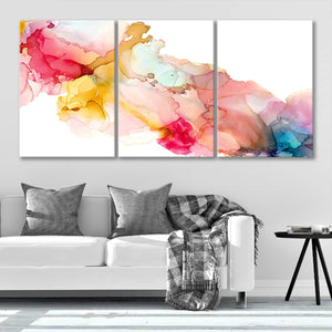 Large Colorful Ink Abstract Wall Art For Living Room Wall-Stunning Canvas Prints