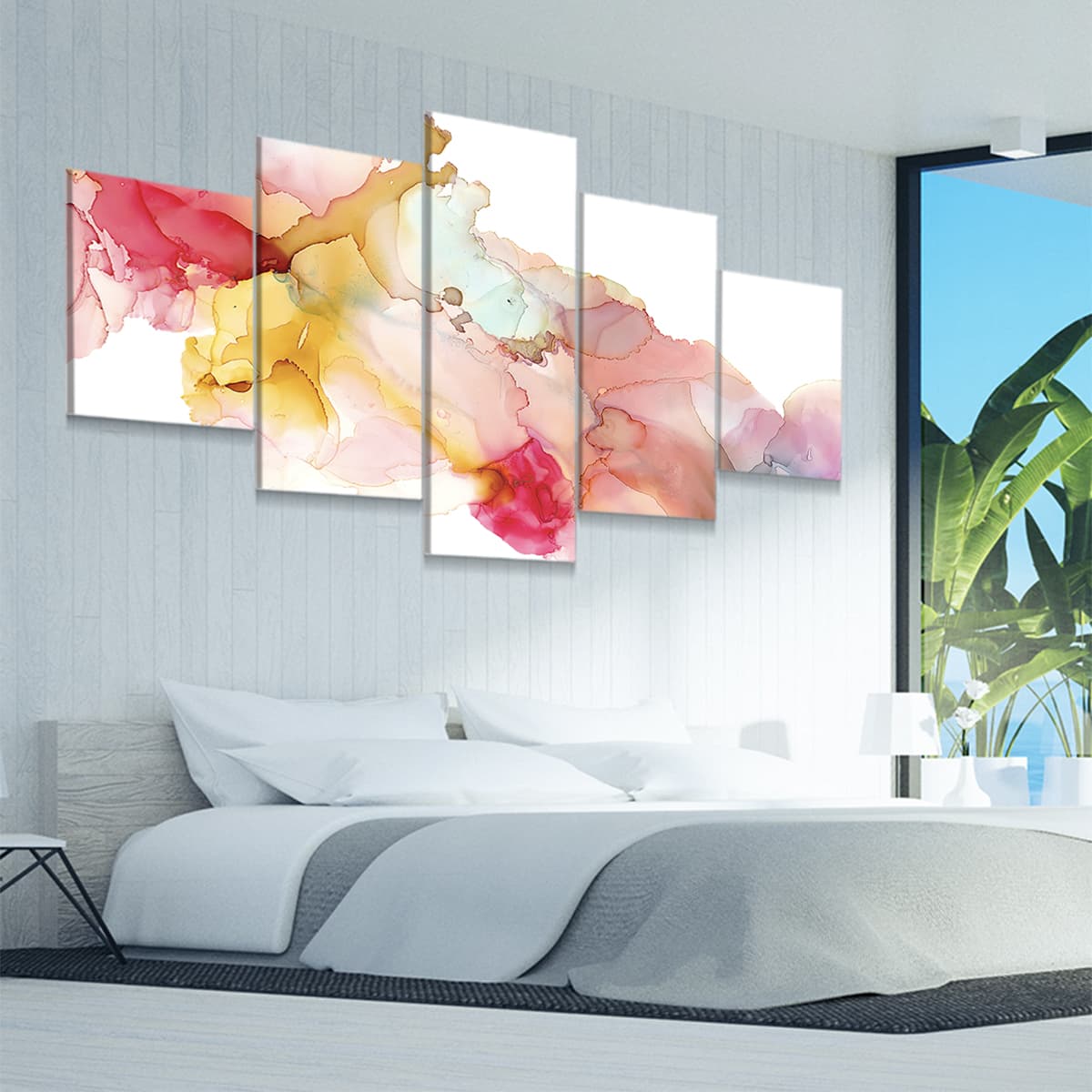 Large Colorful Ink Abstract Wall Art For Living Room Wall-Stunning Canvas Prints