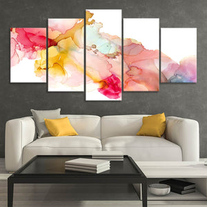 Large Colorful Ink Abstract Wall Art For Living Room Wall-Stunning Canvas Prints