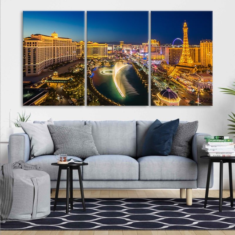 Las Vegas Skyline Wall Art Canvas-Stunning Canvas Prints