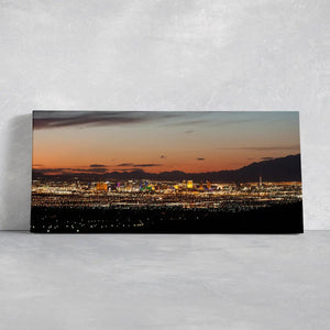 ARTCANVAS Las Vegas City Strip At Night Blue Sky Canvas Art newest Print