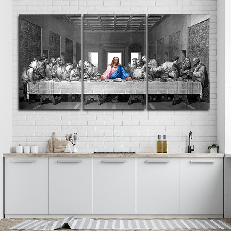 Framed Modern The Last Supper Wall Art For Dinning Room Wall-Stunning Canvas Prints