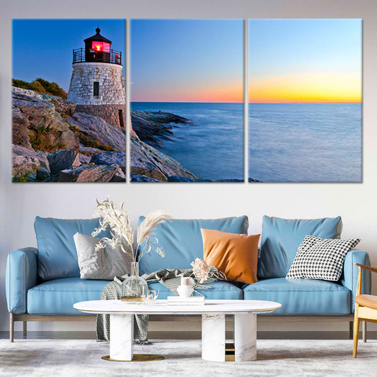 Castle Hill Lighthouse Wall Art Canvas-Stunning Canvas Prints