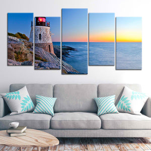 Lighthouse By The ocean Wall Art | by Stunning Canvas Prints