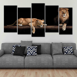 Lion And Lioness Wall Art Canvas-Stunning Canvas Prints