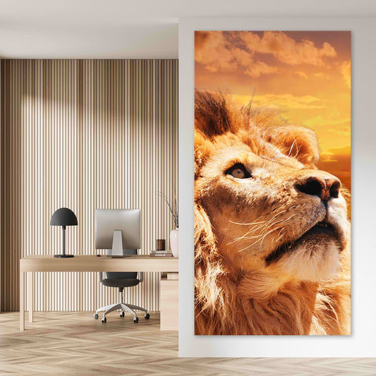 Majestic Lion Gaze Wall Art Canvas-Stunning Canvas Prints