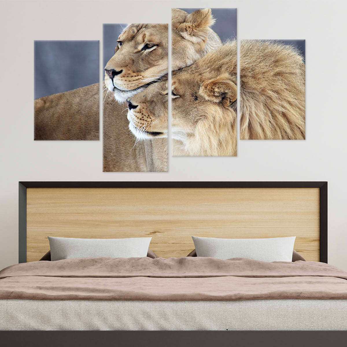 Lion Couple Love Wall Art Canvas-Stunning Canvas Prints