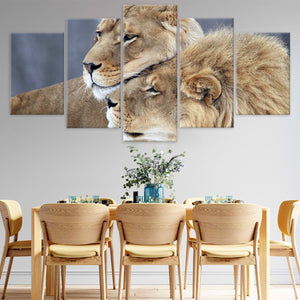 Lion Couple Love Wall Art Canvas-Stunning Canvas Prints