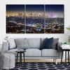 Los Angeles At Night Skyline Wall Art Canvas-Stunning Canvas Prints