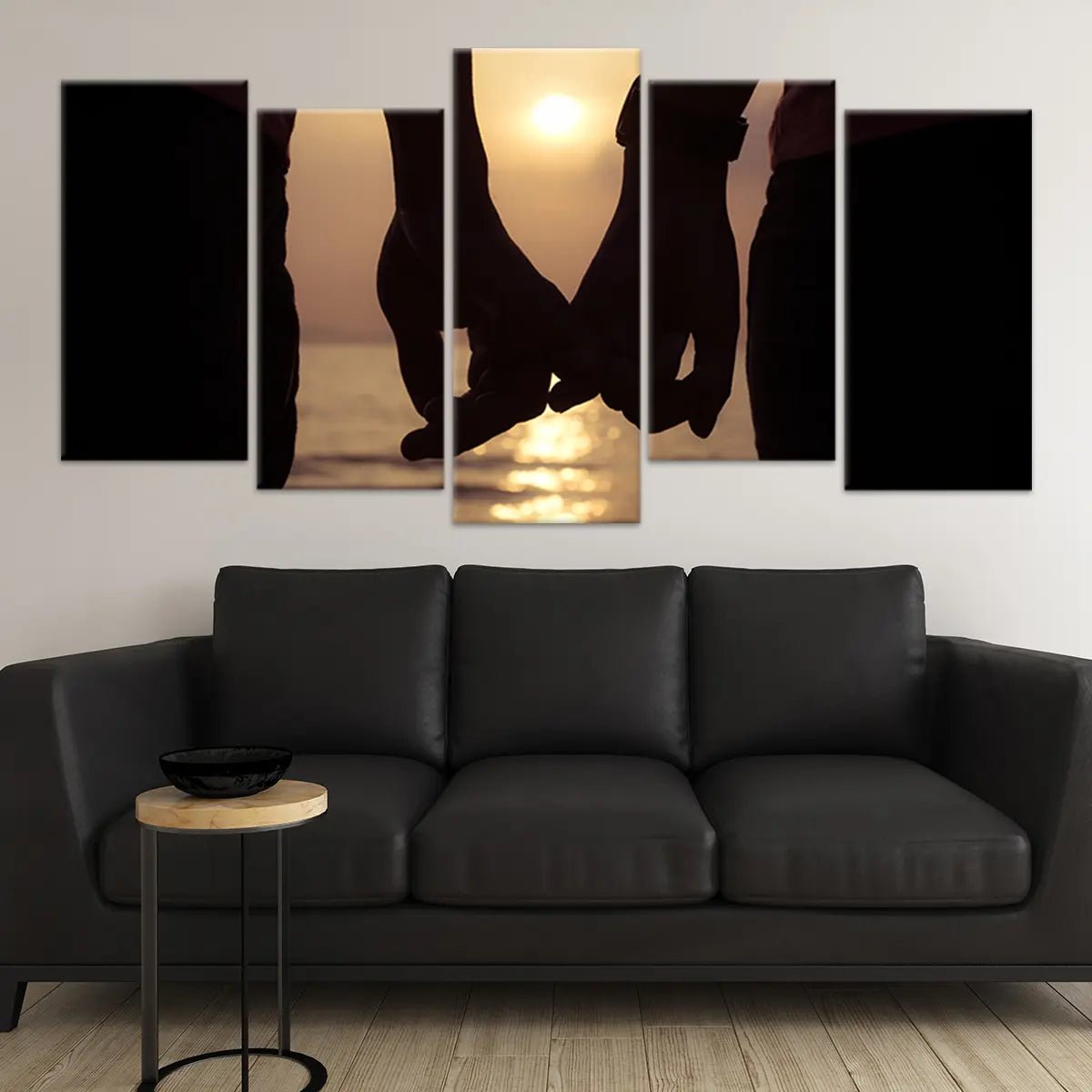 Couple Holding Hands Wall Art Canvas Print | Romantic Artwork For Bedroom-Stunning Canvas Prints