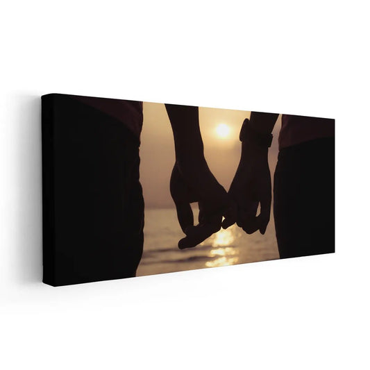 Couple Holding Hands Wall Art Canvas Print | Romantic Artwork For Bedroom-Stunning Canvas Prints