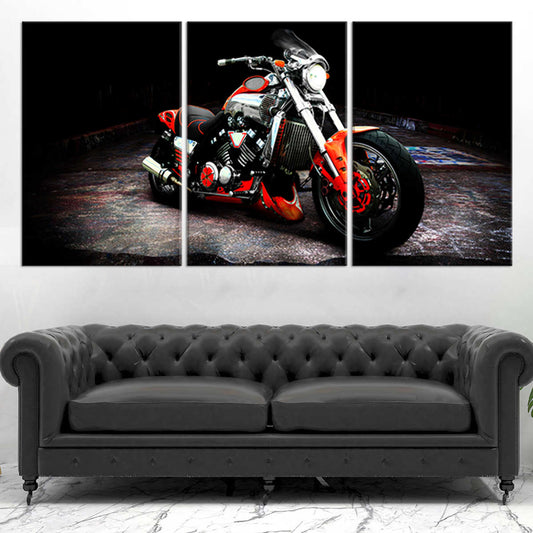 Vintage Motorcycle Wall Art Canvas Print-Stunning Canvas Prints