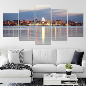 Madison Skyline Wall Art Canvas-Stunning Canvas Prints