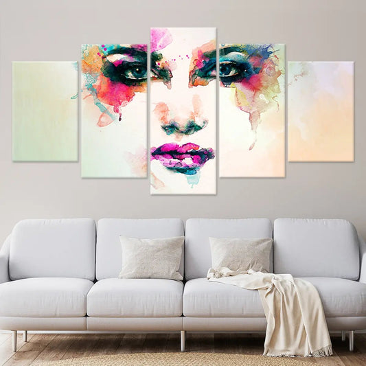 Watercolor Female Portrait Wall Art-Stunning Canvas Prints