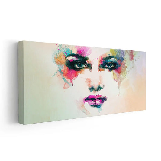 Watercolor Female Portrait Wall Art-Stunning Canvas Prints