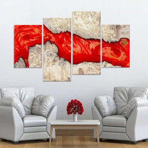 Abstract Red Lava Wall Art Canvas-Stunning Canvas Prints