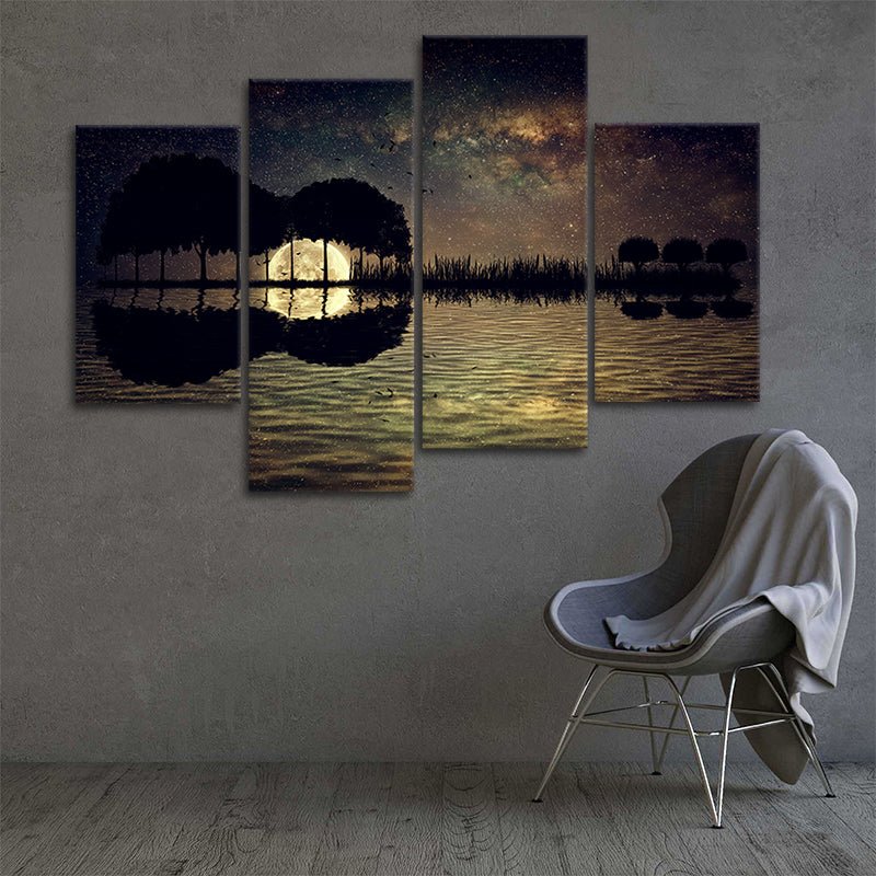 Heart Shaped Island Canvas Wall Art Set I by Stunning Canvas Prints