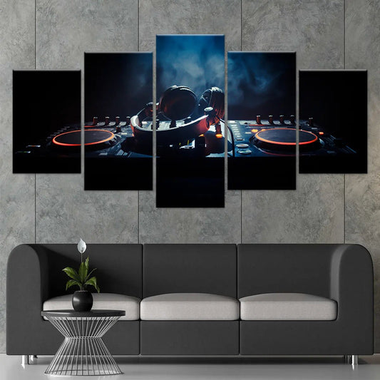 DJ's headphones Wall Art Canvas Print-Stunning Canvas Prints