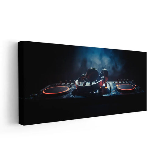 DJ's headphones Wall Art Canvas Print-Stunning Canvas Prints