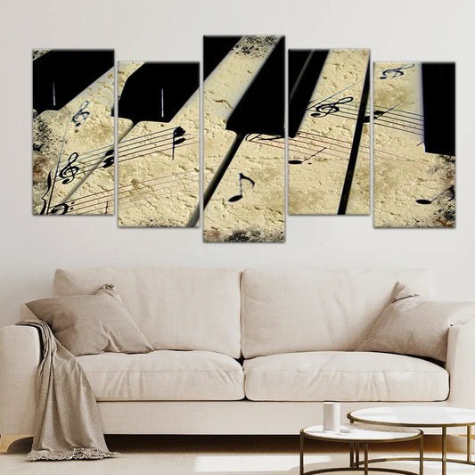 Rustic Piano Keys Wall Art Canvas Prints-Stunning Canvas Prints