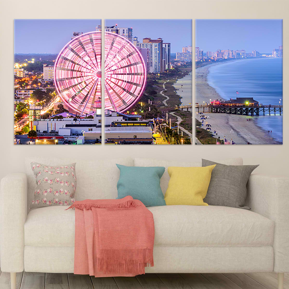 Myrtle Beach Skyline Wall Art Canvas-Stunning Canvas Prints