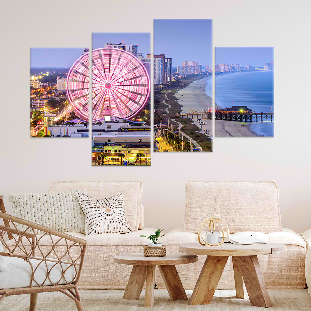 Myrtle Beach Skyline Wall Art Canvas-Stunning Canvas Prints