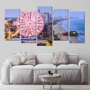 Myrtle Beach Skyline Wall Art Canvas-Stunning Canvas Prints