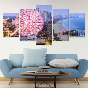 Myrtle Beach Skyline Wall Art Canvas-Stunning Canvas Prints